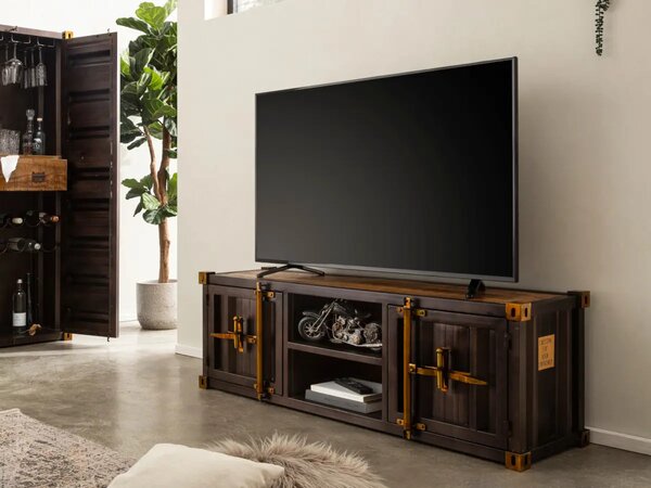 Sob nábytek - Kovový TV stolek 152 cm Oslo mango - A2605