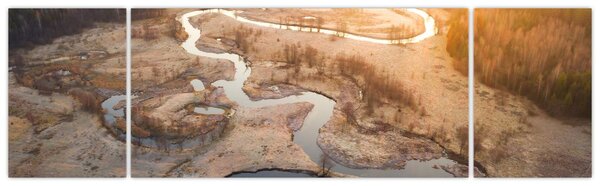 Obraz - Úsvit nad meandry (170x50 cm)