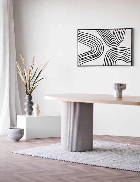 Jídelní stůl s deskou v dekoru jasanového dřeva 100x220 cm Solva – House Nordic
