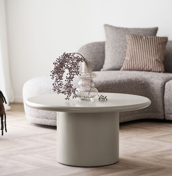 Krémový kulatý konferenční stolek ø 80 cm Nagano – House Nordic