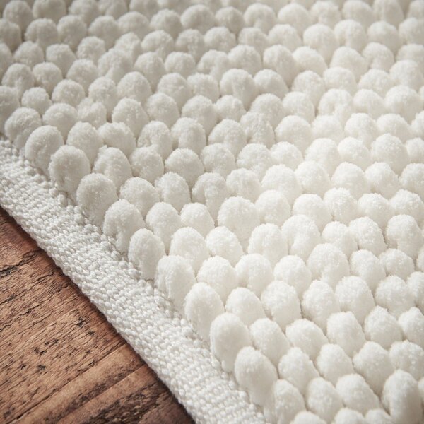 Bílá koupelnová předložka 50x80 cm Aspen Bobble – Bianca