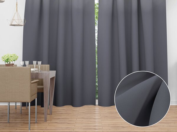 Biante Dekorační závěs Rongo RG-017 Tmavě šedý 140x140 cm