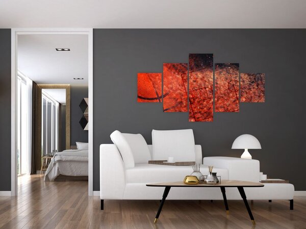 Obraz - Basketbalový míč (125x70 cm)