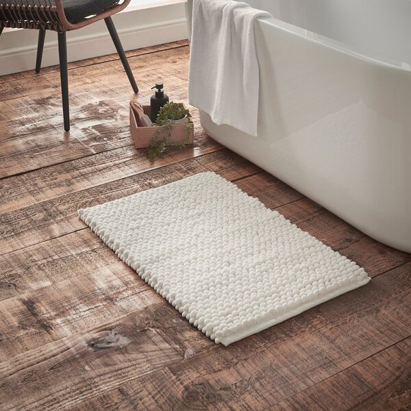 Bílá koupelnová předložka 50x80 cm Aspen Bobble – Bianca