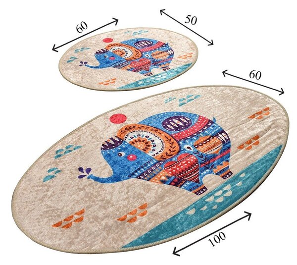 Koupelnové předložky v sadě 2 ks 60x100 cm Etnic – Foutastic