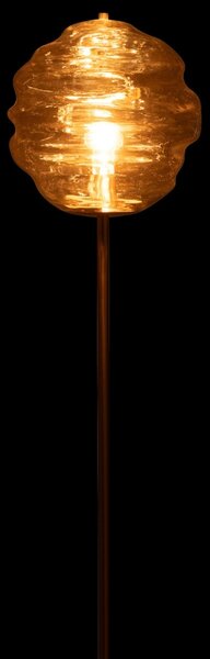 J-line Hnědá skleněná stojací lampa Honeycomb 156 cm