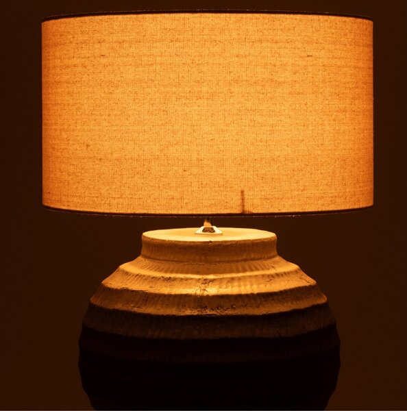 J-line Hnědá keramická stolní lampa Terracotta 62 cm