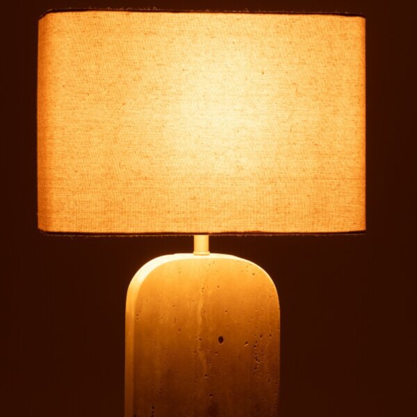-25 % Dny MOMENTI– J-line Bílá kamenná stolní lampa Travertine 71 cm