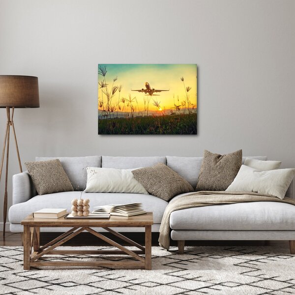 Obraz vzlétajícího letadla (70x50 cm)