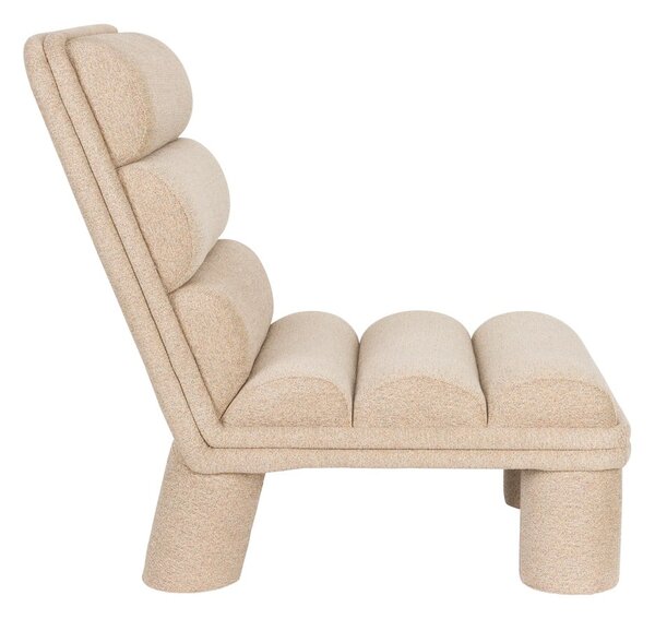 Béžové křeslo z textilie bouclé Fern – Dutchbone