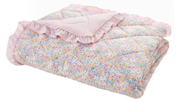 Růžový prošívaný přehoz 220x230 cm Darcy Floral – Catherine Lansfield