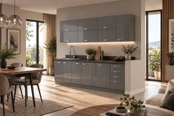 Kuchyňská linka GREY sestava: 260 cm