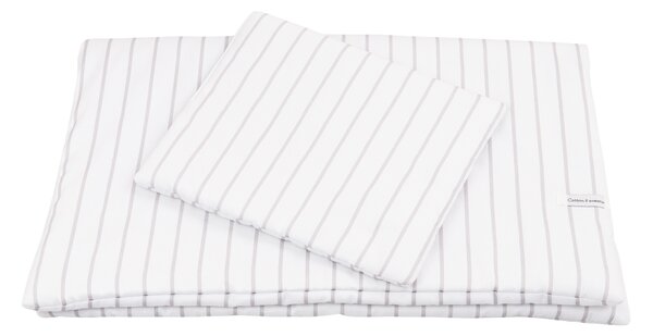 COTTON & SWEETS Povlečení Stripes New Born s výplní šedé, 50x65/23x27 cm