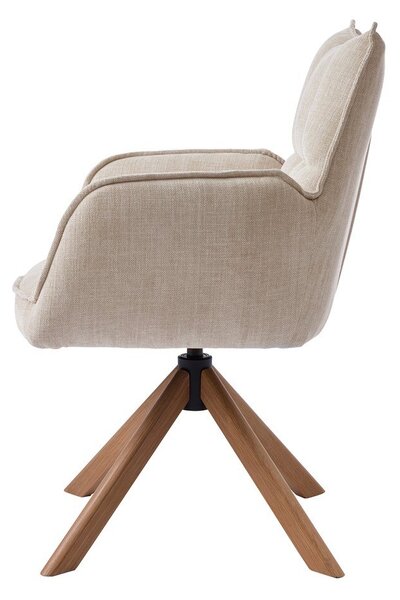 Krémová čalouněná jídelní křesla v sadě 2 ks Marilla – Unique Furniture