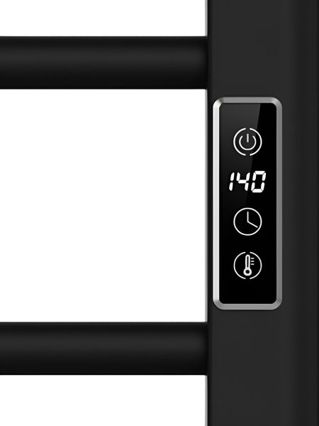 BPS-koupelny Elektrický koupelnový radiátor TAAL BL 200W, 50x91 cm, černý