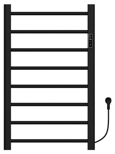 BPS-koupelny Elektrický koupelnový radiátor TAAL BL 200W, 50x91 cm, černý