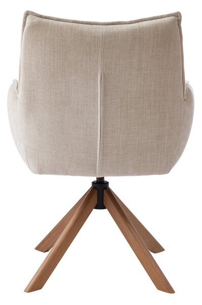 Krémová čalouněná jídelní křesla v sadě 2 ks Marilla – Unique Furniture
