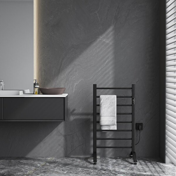BPS-koupelny Elektrický koupelnový radiátor TAAL BL 200W, 50x91 cm, černý