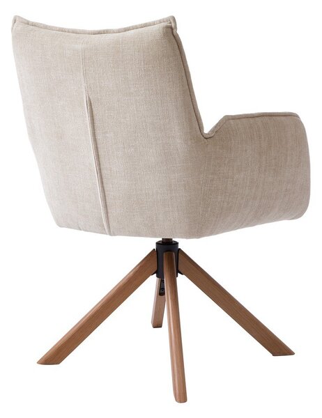 Krémová čalouněná jídelní křesla v sadě 2 ks Marilla – Unique Furniture