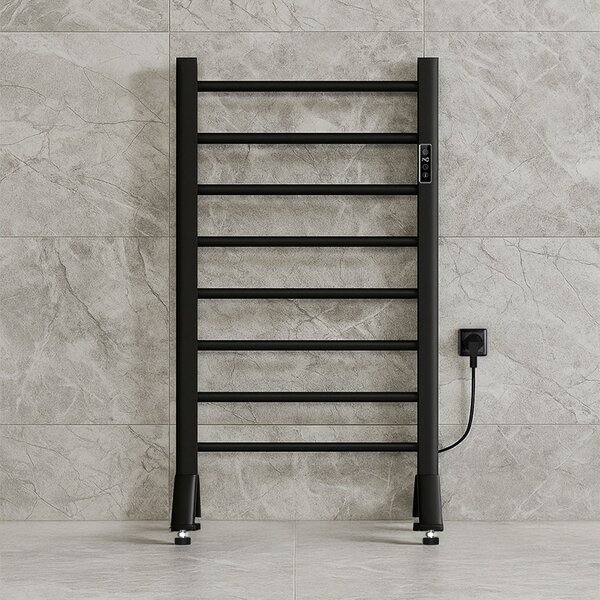 BPS-koupelny Elektrický koupelnový radiátor TAAL BL 200W, 50x91 cm, černý