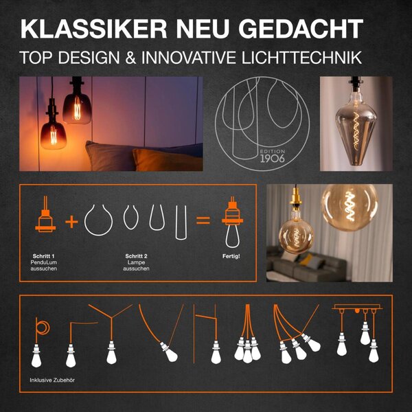 LEDVANCE LED žárovka Vintage 1906 Edison 4,8 W E27 220-240 V stmívatelná 2700 K čirá