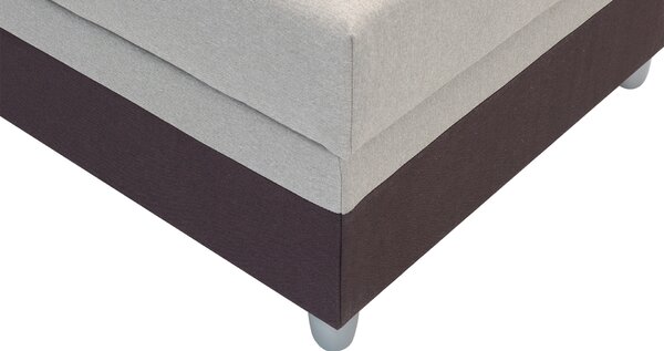 Jednolůžková postel 85 cm Sodak (hnědá + hnědošedá) (s úl. prostorem)