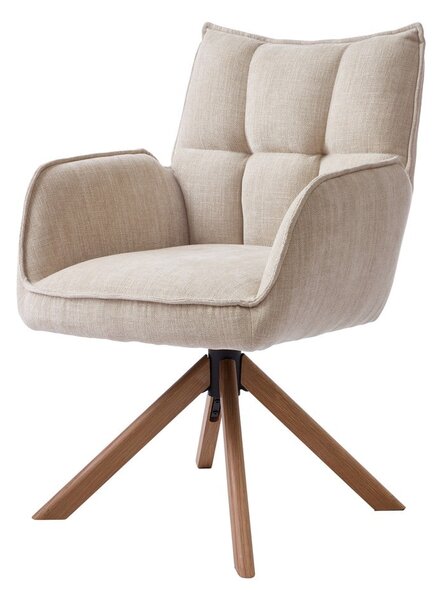 Krémová čalouněná jídelní křesla v sadě 2 ks Marilla – Unique Furniture