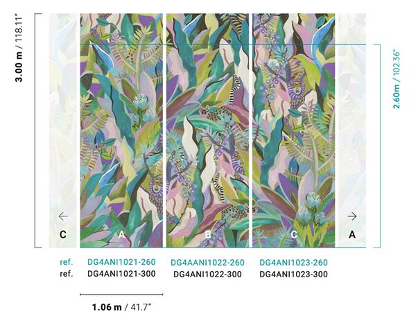 Vliesová fototapeta na zeď, Džungle, DG4ANI1021-260, Wall Designs IV, Khroma by Masureel