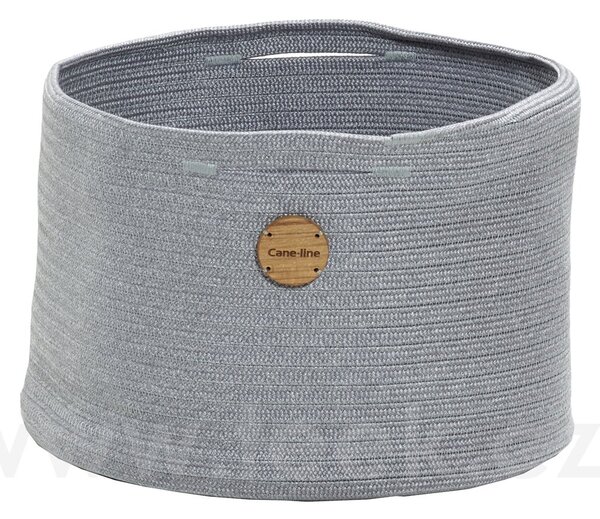 Cane-line Úložný koš Soft, Cane-line, kulatý 40x23 cm, venkovní látka Soft Rope dark grey