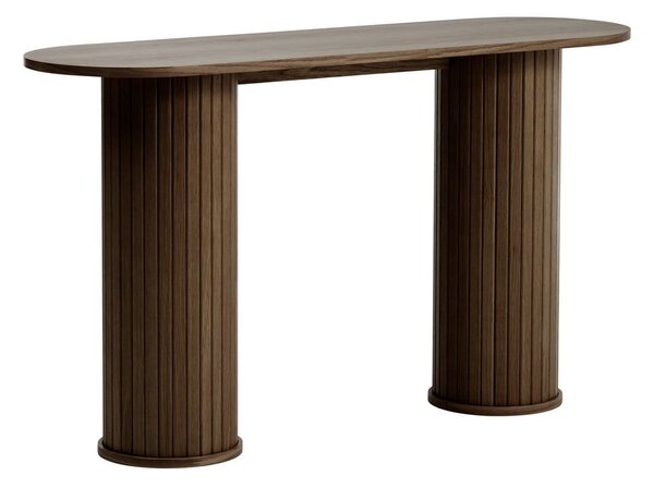 Hnědý konzolový stolek 40x130 cm Nola – Unique Furniture