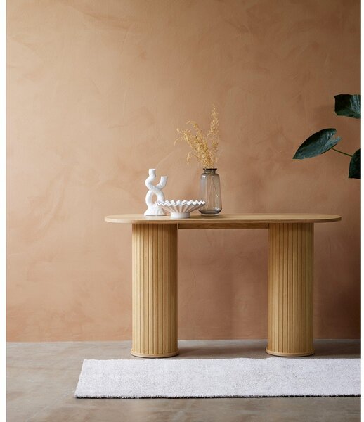 Konzolový stolek v přírodní barvě 40x130 cm Nola – Unique Furniture
