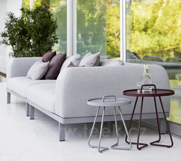 Cane-line Boční opěrka pro modulový díl Space, Cane-line, 104x30x46 cm, venkovní látka AirTouch light grey