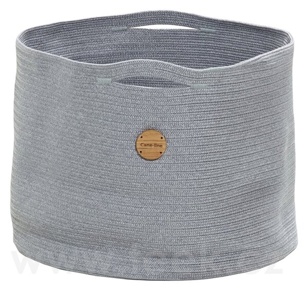 Cane-line Úložný koš velký Soft, Cane-line, kulatý 50x34 cm, venkovní látka Soft Rope dark grey