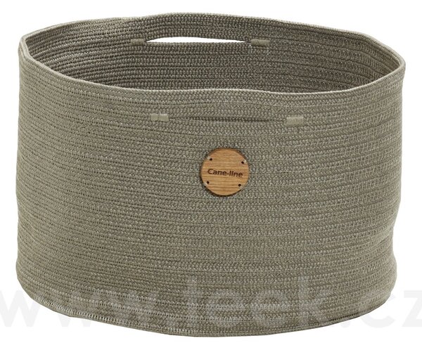 Cane-line Úložný koš Soft, Cane-line, kulatý 40x23 cm, venkovní látka Soft Rope dark grey
