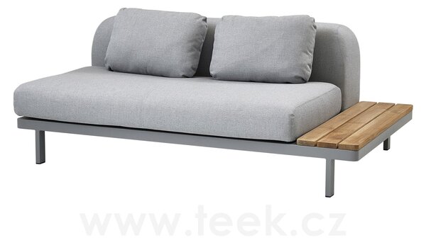 Cane-line Boční opěrka pro modulový díl Space, Cane-line, 104x30x46 cm, venkovní látka AirTouch light grey