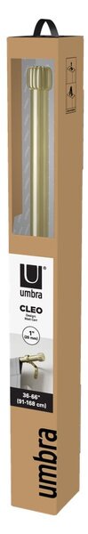 Ocelová roztažitelná garnýž ve zlaté barvě 91 - 168 cm Cleo – Umbra