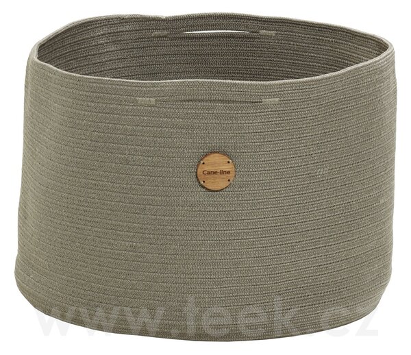 Cane-line Úložný koš velký Soft, Cane-line, kulatý 50x34 cm, venkovní látka Soft Rope dark grey