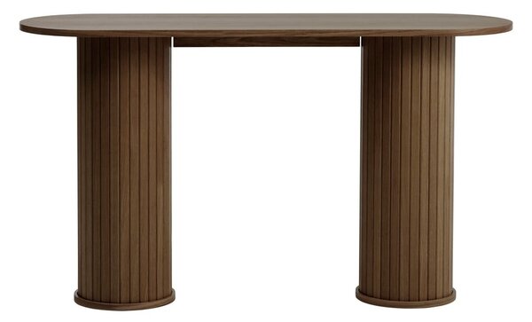 Hnědý konzolový stolek 40x130 cm Nola – Unique Furniture