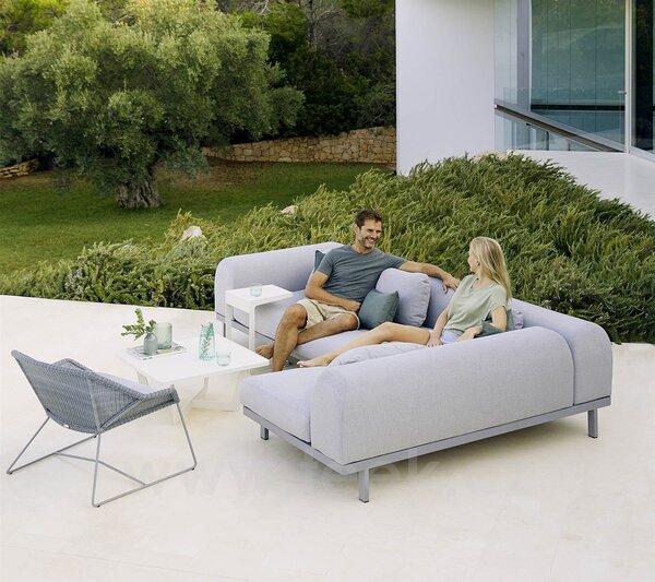 Cane-line Boční opěrka pro modulový díl Space, Cane-line, 104x30x46 cm, venkovní látka AirTouch light grey