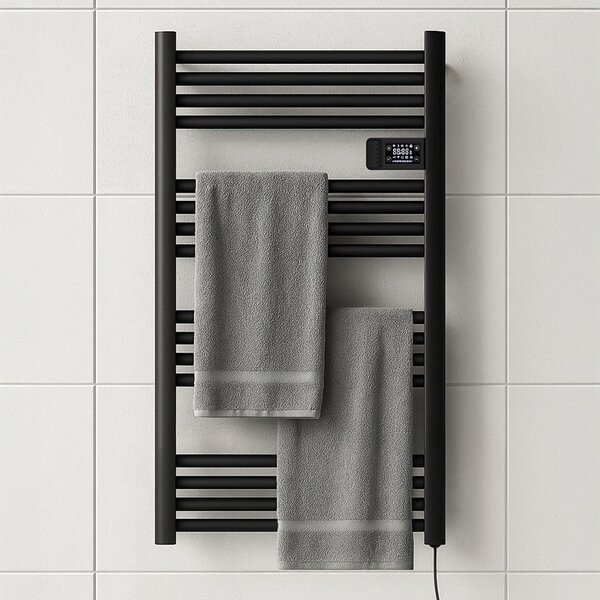 BPS-koupelny Elektrický koupelnový radiátor LOA BL 500W 54x96 cm, černý