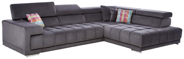 ROHOVÁ SEDAČKA, textil, antracitová Beldomo Speed - Sedací soupravy