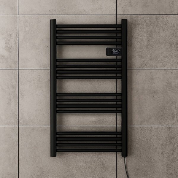 BPS-koupelny Elektrický koupelnový radiátor LOA BL 500W 54x96 cm, černý