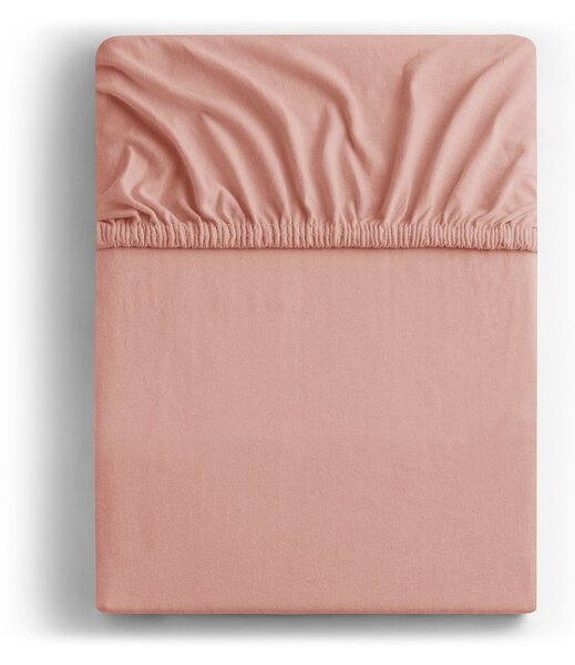 Napínací prostěradlo broskvové jersey 240x220 cm Amber – Restilo