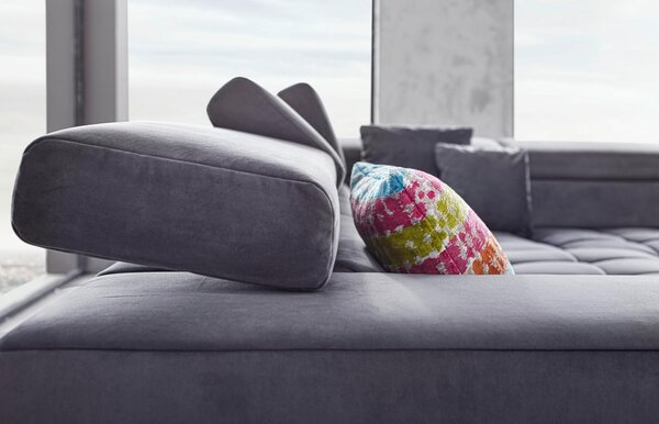 ROHOVÁ SEDAČKA, textil, antracitová Beldomo Speed - Sedací soupravy