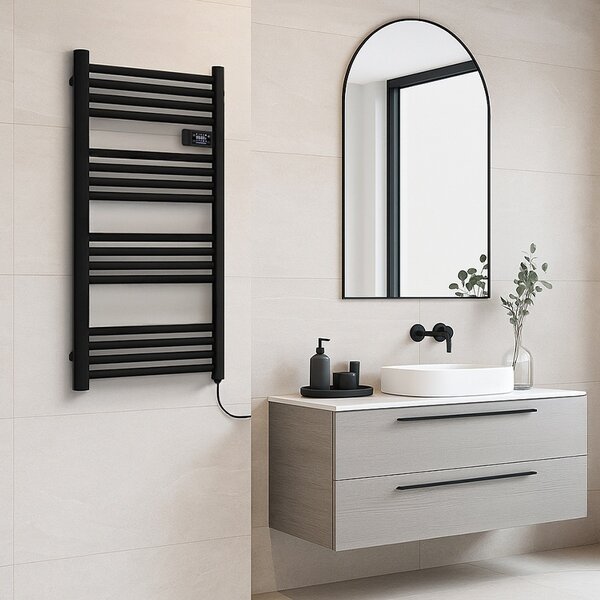 BPS-koupelny Elektrický koupelnový radiátor LOA BL 500W 54x96 cm, černý