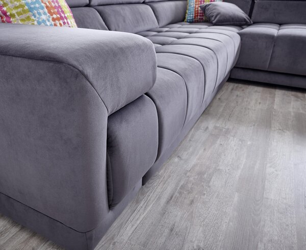 ROHOVÁ SEDAČKA, textil, antracitová Beldomo Speed - Sedací soupravy