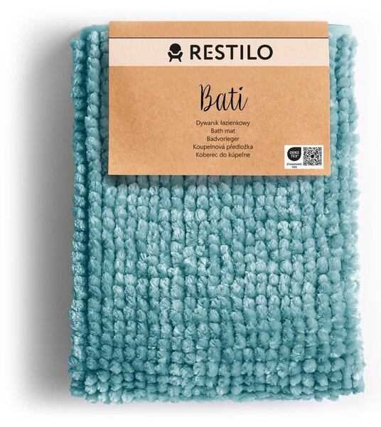 Tyrkysová koupelnová předložka 50x70 cm Bati – Restilo