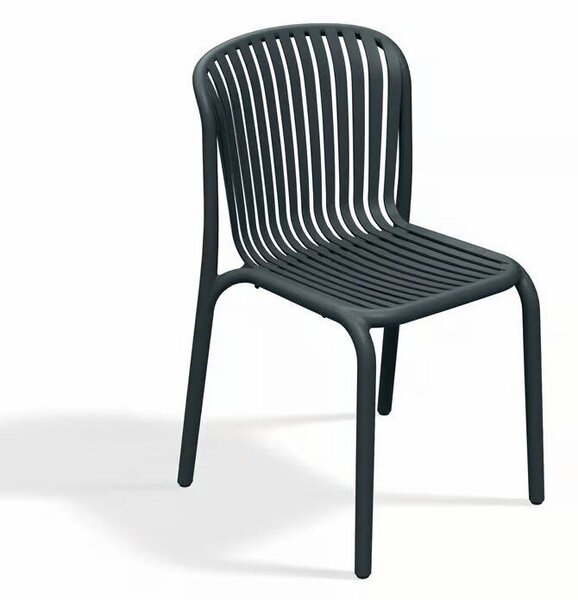Brene Stohovatelná židle, 53 × 52 × 82,5 cm, plast, šedá