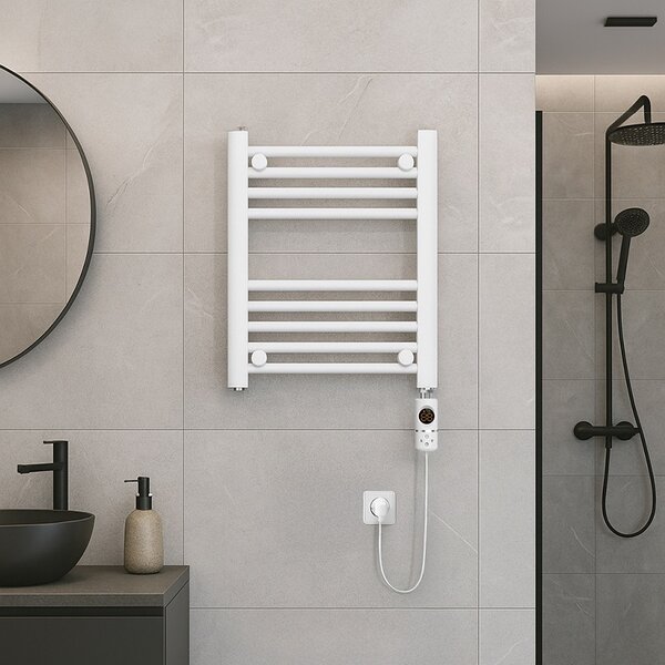 BPS-koupelny Elektrický koupelnový radiátor MANAM WH 300W, 40x50 cm, bílý