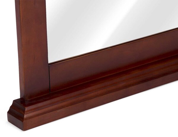 Sob nábytek - Velké hnědé zrcadlo dřevěné Bradford 160x86 - F010013219